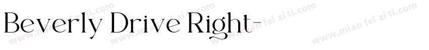 Beverly Drive Right字体转换